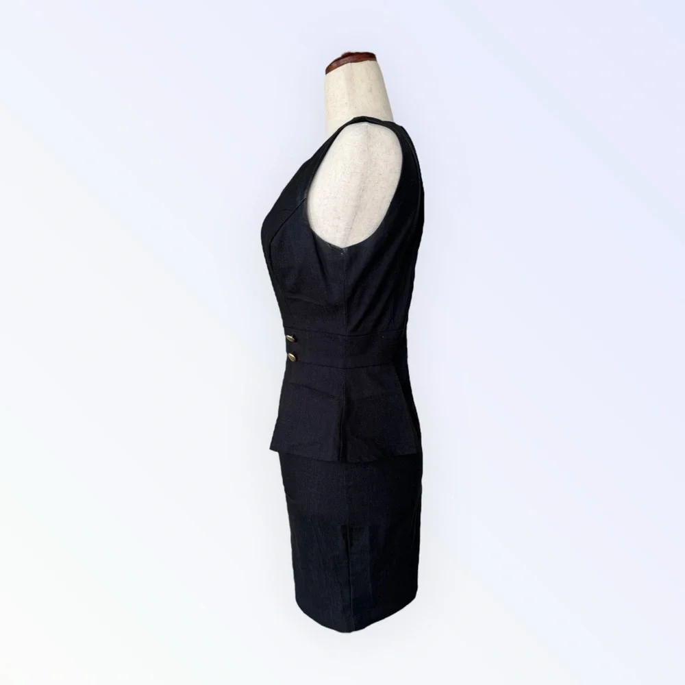 Black Casual Professional Button Dress by Rampage from Macys - Picture 2 of 4